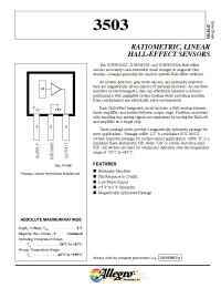 Datasheet UGN3503LT производства Allegro